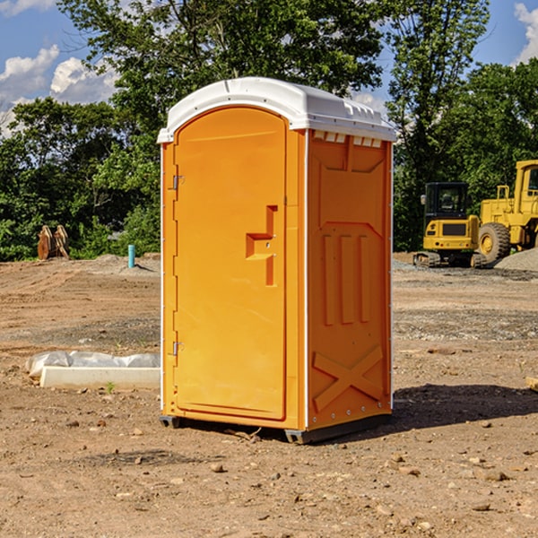 how often are the portable toilets cleaned and serviced during a rental period in Reynolds